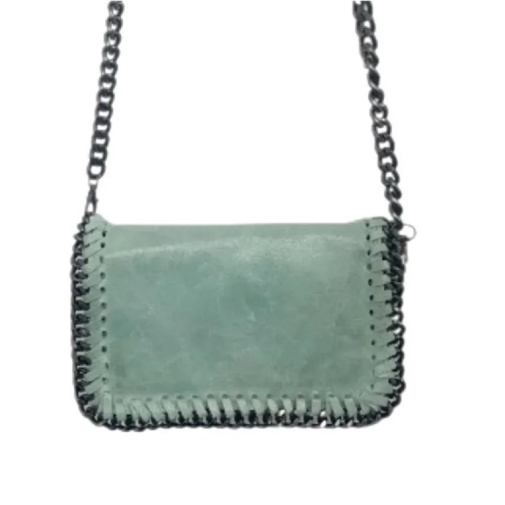 Borse In Pelle Stella Green Clutch & Crossbody Bag in Leather